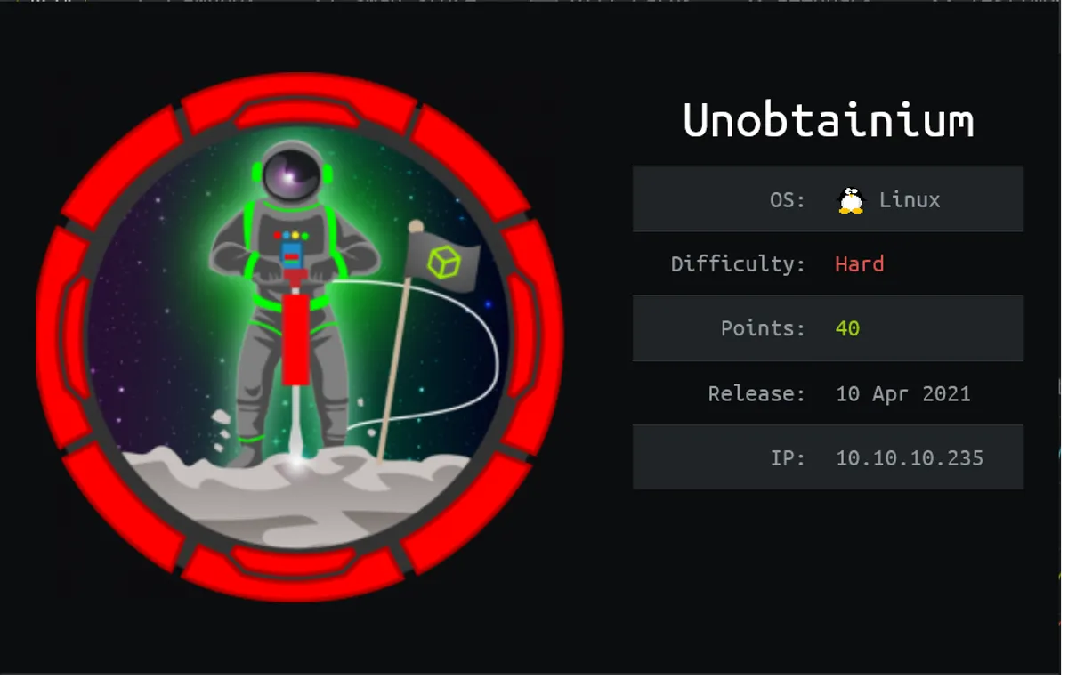 Unobtainium - HackTheBox (HTB) - Hard Box Writeup